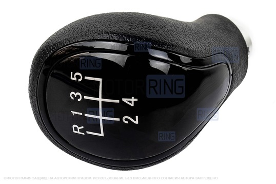 Ручка КПП Sal-Man в стиле Весты с зеленой подсветкой и черной лаковой вставкой для ВАЗ 2108-21099, 2110-2112, 2113-2115, Лада Гранта, Приора, Приора 2, Калина, Калина 2 с кулисой (прямоугольный шток)