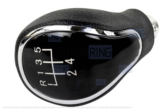 Ручка КПП хром с зеленой LED подсветкой и пыльником для ВАЗ 2113, 2114, 2115