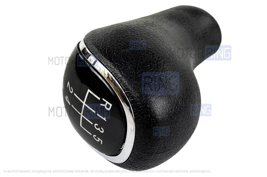 Ручка КПП хром с красной LED подсветкой и пыльником для ВАЗ 2113, 2114, 2115