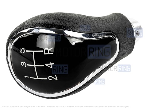 Ручка КПП хром с зеленой LED подсветкой и пыльником для Лада Гранта, Гранта FL, Калина 2, Датсун с тросовым приводом