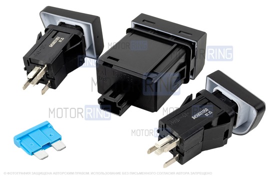 Комплект для подключения обогрева задних сидений А-Свет (кнопки с белой подсветкой и оранжевой индикацией) для Лада Веста, Веста NG