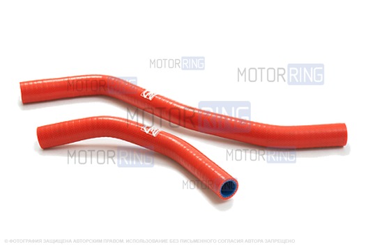 Патрубки печки CS20 Drive красный силикон для Лада Калина_1