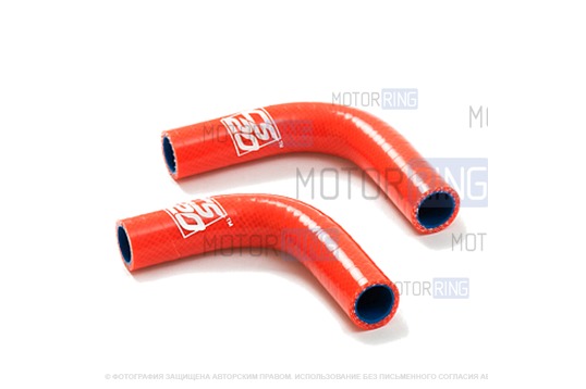 Патрубки печки силиконовые красные CS20 Drive для карбюраторных Лада 4х4 (Нива) до 2006 г.в._1