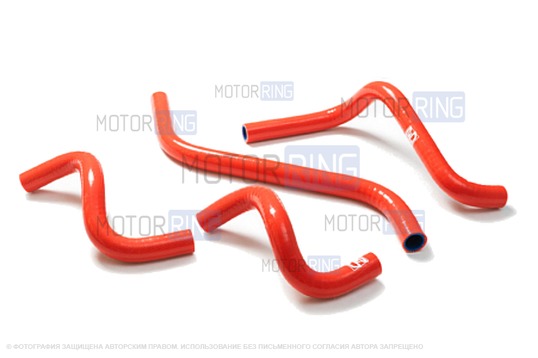 Патрубки печки CS20 DRIVE 21082 силиконовые красные для инжекторных ВАЗ 2108-21099, 2113-2115_1