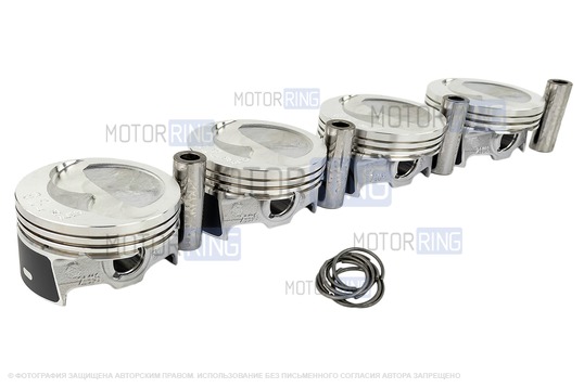 Поршни с пальцами МоторДеталь (A 83,0мм) для Лада Гранта, Калина, Калина 2, Приора с двигателями ВАЗ 21116, 11186, 11189