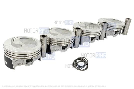 Поршни с пальцами МоторДеталь (E 83,0мм) для Лада Гранта, Калина, Калина 2, Приора с двигателями ВАЗ 21116, 11186, 11189