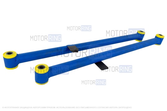 Комплект реактивных тяг GTS на полиуретановых сайлентблоках для ВАЗ 2101-2107, Лада 4х4 (Нива)