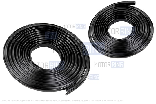 Клинья уплотнителя лобового и заднего стекла (2шт) черные для Лада 4х4, Нива Легенд