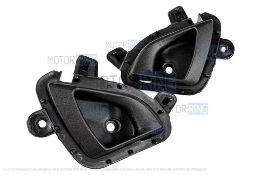 Черные внутренние ручки (петли) на передние двери для Лада Калина 2, Гранта, Гранта FL, Датсун