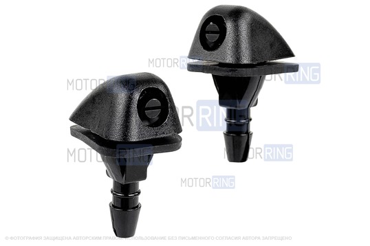 Веерные форсунки омывателя ветрового стекла БУРАН (2шт) на защелке (пластиковый распылитель)_1