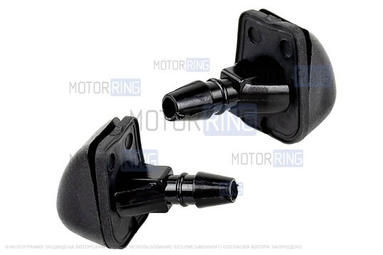 Веерные форсунки омывателя ветрового стекла БУРАН (2шт) на защелке (пластиковый распылитель)