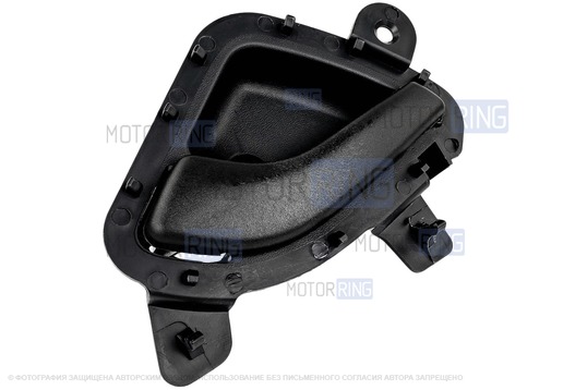 Черные внутренние ручки дверей (4шт) для Лада Калина 2, Гранта, Гранта FL, Датсун