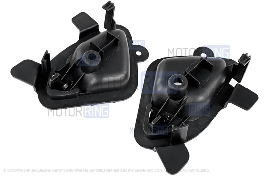 Черные внутренние ручки передних дверей (2шт) для Лада Калина 2, Гранта, Гранта FL, Датсун