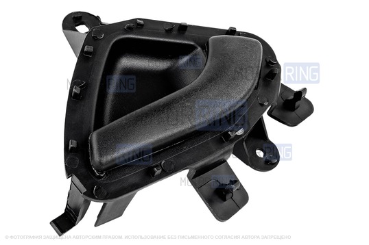 Черные внутренние ручки задних дверей (2шт) для Лада Калина 2, Гранта, Гранта FL, Датсун