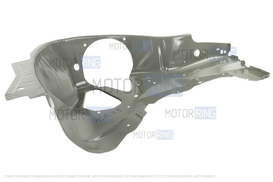 Брызговик крыла переднего правого без лонжерона (лопух) с катафорезным покрытием для Лада Калина, Калина 2, Гранта, Гранта FL 