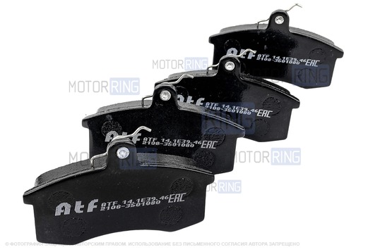 Тормозные колодки передние ATF для ВАЗ 2108-21099, 2110-2112, 2113-2115, Лада Калина, Калина 2, Гранта, Гранта FL, Приора, Датсун_1