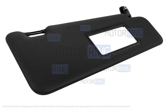 Солнцезащитный черный правый козырек с зеркалом для Лада Икс Рей_1