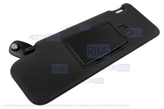 Солнцезащитный черный левый козырек с зеркалом для Лада Икс Рей_1