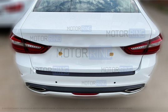 Защитная накладка ПластРез на задний бампер для Лада Веста NG