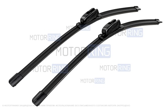 Комплект бескаркасных щеток стеклоочистителя Деталиус 500 мм с адаптером типа Крючок_1