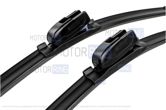 Комплект бескаркасных щеток стеклоочистителя Деталиус 500 мм с адаптером типа Крючок