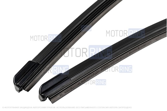 Комплект бескаркасных щеток стеклоочистителя Деталиус 600 и 400мм с адаптером типа Крючок