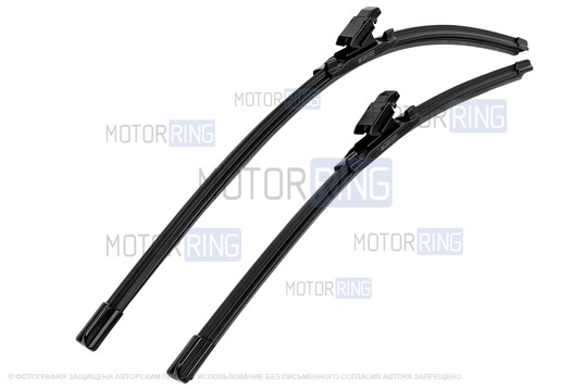 Комплект бескаркасных щеток стеклоочистителя Деталиус 600 и 450мм с адаптером типа VATL5.1_1