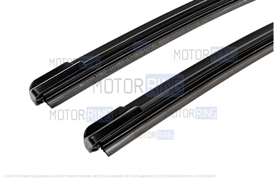 Комплект бескаркасных щеток стеклоочистителя Деталиус 600 и 450мм с адаптером типа VATL5.1