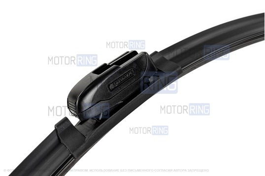 Комплект бескаркасных щеток стеклоочистителя Деталиус 600 и 450мм с адаптером типа Крючок