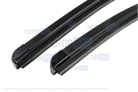 Комплект бескаркасных щеток стеклоочистителя Деталиус 600 и 450мм с адаптером типа Крючок