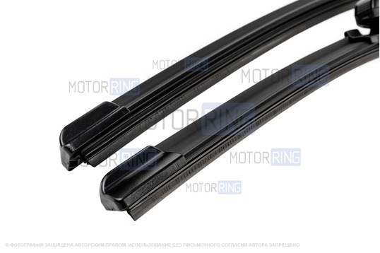 Комплект бескаркасных щеток стеклоочистителя Деталиус 650 и 400мм с адаптером типа Крючок