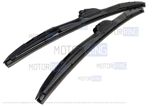 Комплект гибридных щеток стеклоочистителя Деталиус 500 мм с адаптером типа Крючок_1