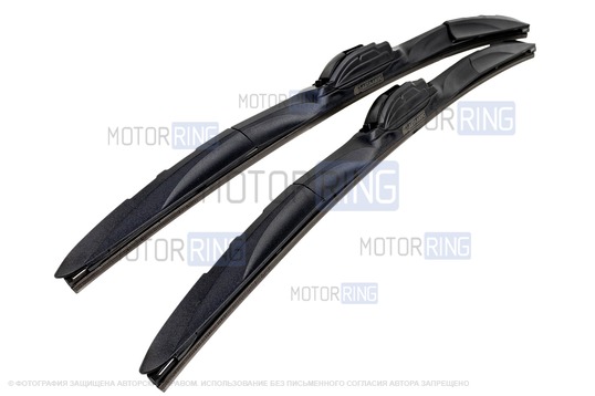 Комплект гибридных щеток стеклоочистителя Деталиус 500 мм с адаптером типа Крючок