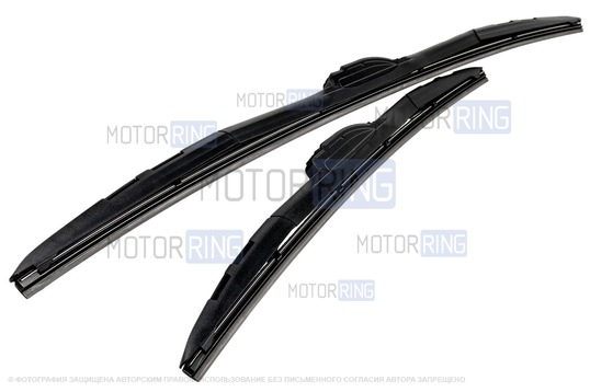 Комплект гибридных щеток стеклоочистителя Деталиус 600 и 400мм с адаптером типа Крючок_1