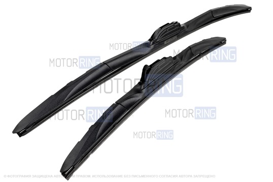 Комплект гибридных щеток стеклоочистителя Деталиус 600 и 400мм с адаптером типа Крючок