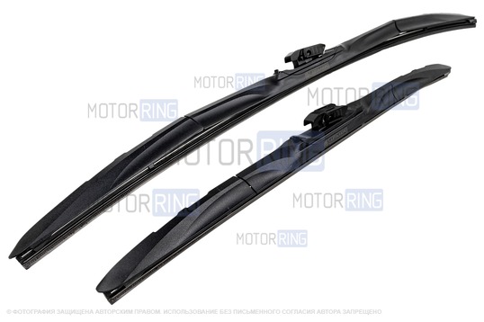 Комплект гибридных щеток стеклоочистителя Деталиус 600 и 450мм с адаптером типа VATL5.1