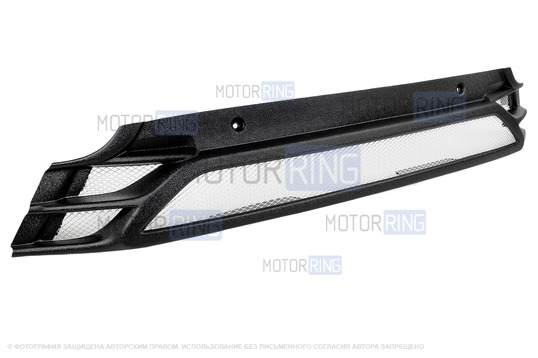 Нижняя защитная серебристая сетка Кремень на радиатор для Лада Гранта FL_1