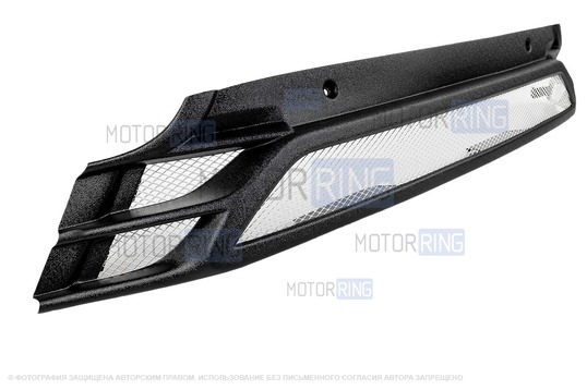 Нижняя защитная серебристая сетка Кремень на радиатор для Лада Гранта FL