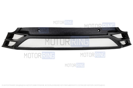 Нижняя защитная серебристая сетка Кремень на радиатор для Лада Гранта FL