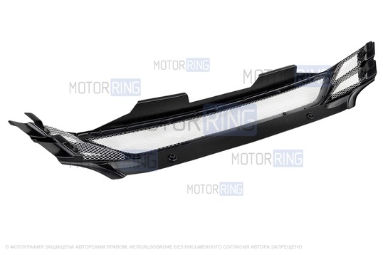 Нижняя защитная серебристая сетка Кремень на радиатор для Лада Гранта FL