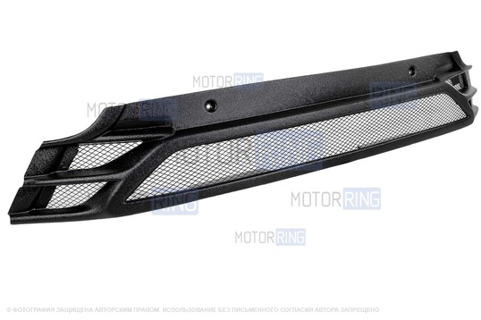 Нижняя защитная черная сетка Кремень на радиатор для Лада Гранта FL_1