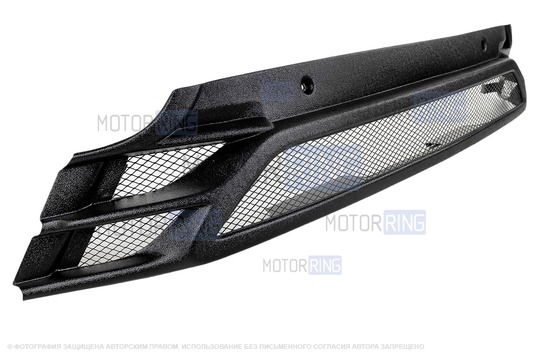 Нижняя защитная черная сетка Кремень на радиатор для Лада Гранта FL