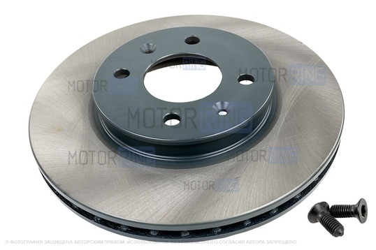 Вентилируемый передний тормозной диск МАВИКО Standart без насечек и перфорации для Hyundai Solaris, Accent, KIA Rio_1