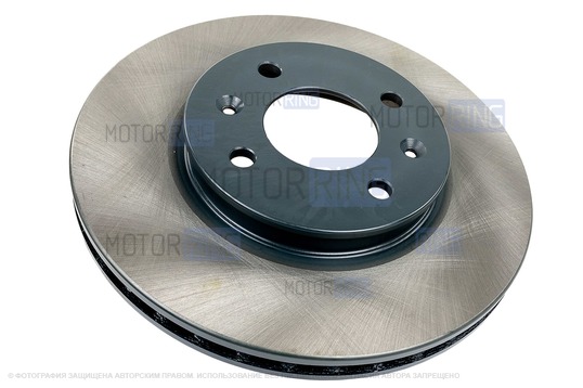 Вентилируемый передний тормозной диск МАВИКО Standart без насечек и перфорации для Hyundai Solaris, Accent, KIA Rio