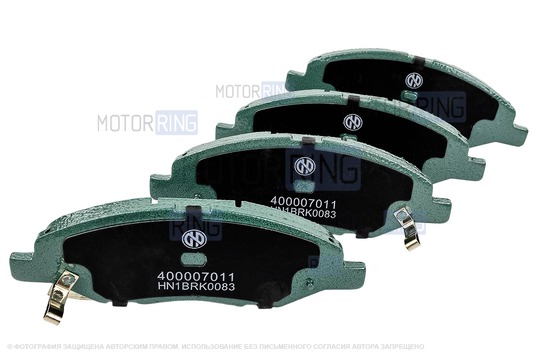 Тормозные керамические передние колодки HEINNER под китайские суппорта для Лада Веста NG, Ларгус FL с 2023 г.в., Искра_1