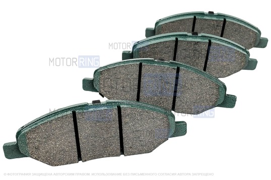 Тормозные керамические передние колодки HEINNER под китайские суппорта для Лада Веста NG, Ларгус FL с 2023 г.в., Искра