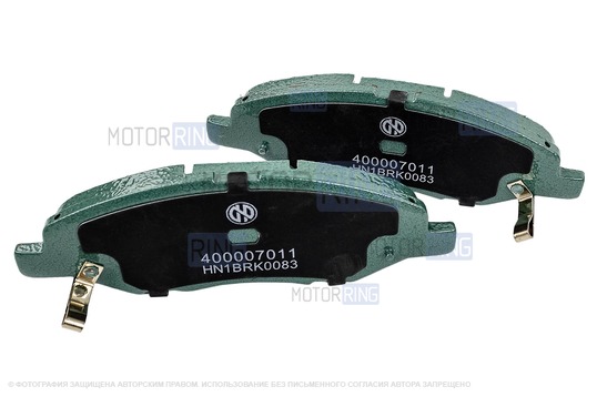 Тормозные керамические передние колодки HEINNER под китайские суппорта для Лада Веста NG, Ларгус FL с 2023 г.в., Искра