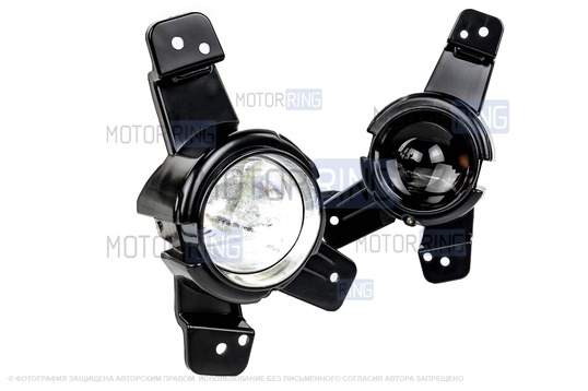 Диодные ПТФ Sal-Man 60W 13000lux (ближний, дальний) для KIA Rio X-Line 2017-2020 г.в.