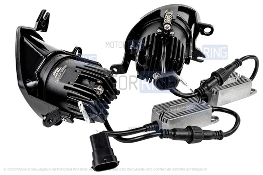 Диодные ПТФ Sal-Man 60W 13000lux (ближний, дальний) для Audi Q7 2005-2015 г.в., A8 2003-2010 г.в., A6 2003-2008 г.в.