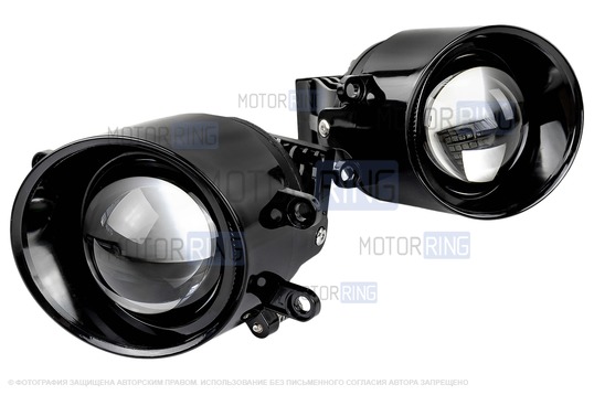 Диодные ПТФ Sal-Man 70W 16000lux (ближний, дальний) для Lexus, Toyota
